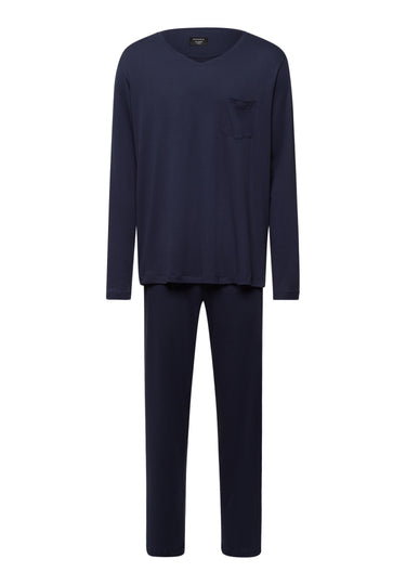 Sea Island Cotton Long Sleeve Pajama | Black Iris 75284-496